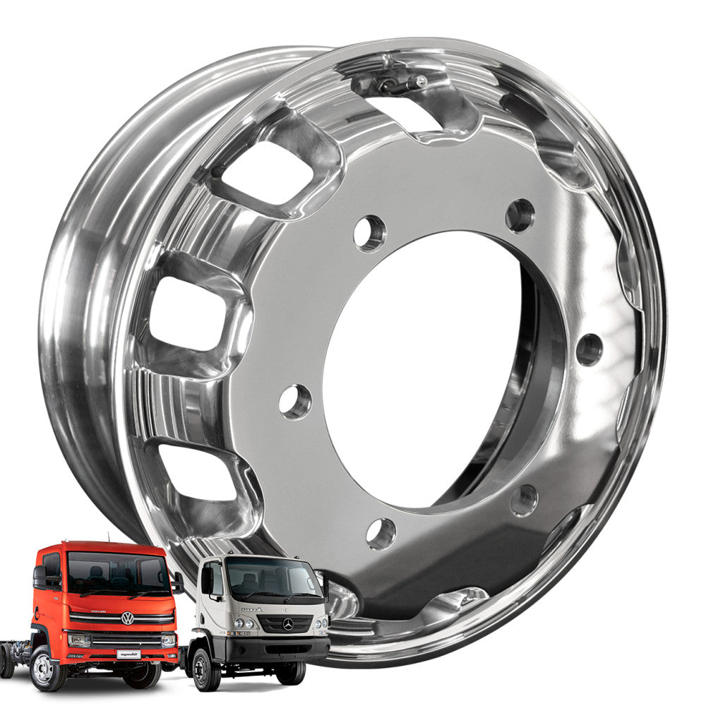 Roda de Alumínio Accelo 715 815 915 VW Delivery 9.170 Aro 17,5 x 6 (6 furos) Alto Brilho